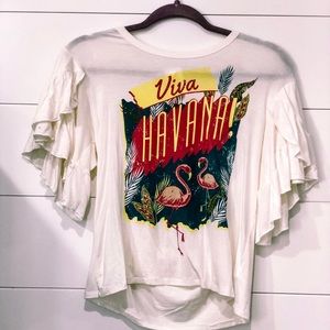 Ruffled Havana t-shirt